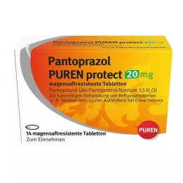 PANTOPRAZOL PUREN protect 20 mg gastro-resistente tabletter, 14 stk