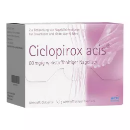 CICLOPIROX acis 80 mg/g aktiv ingrediens neglelak, 3 g