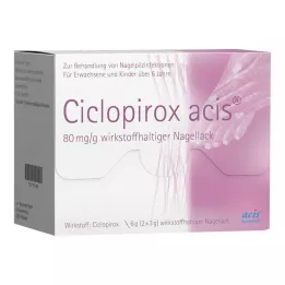 CICLOPIROX acis 80 mg/g aktiv ingrediens neglelak, 6 g