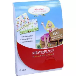 PIRATOPLAST Pige gipsskåret 6x10 cm, 6 stk