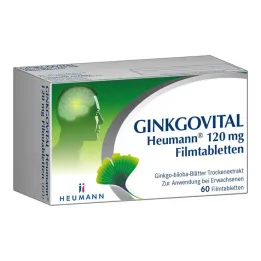 GINKGOVITAL Heumann 120 mg filmovertrukne tabletter, 60 stk