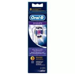 ORAL B Børstehoveder 3D Hvid, 3 stk