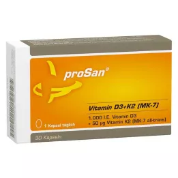 PROSAN Vitamin D3+K2 MK-7 kapsler, 30 stk