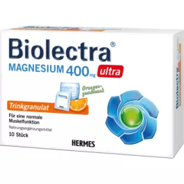 BIOLECTRA Magnesium 400 mg ultra drikkeappelsin, 10 stk