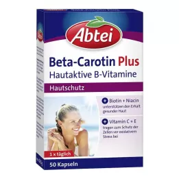 ABTEI Beta-Caroten Plus Hudaktive B-vitaminkapsler, 50 stk