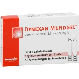 Dynexan mundgel cylinder ampuller, 2x1,7 g
