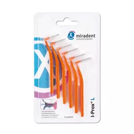 MIRADENT Interdentalbørste I-Prox L 0,8 mm orange, 6 stk