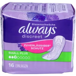 ALWAYS diskret inkontinensindlæg lille plus, 16 stk