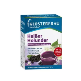 KLOSTERFRAU Broncholind varme hyldebærgranulat, 10X15 g
