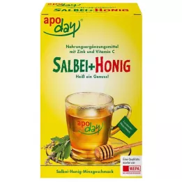 APODAY varm salvie+honning+Vit.C+zinkpulver, 10X10 g