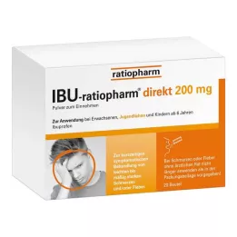 IBU-RATIOPHARM direkte 200 mg pulver til oral brug, 20 stk