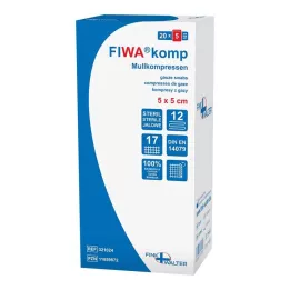 MULLKOMPRESSEN 5x5 cm steril 12-fold, 20X5 stk