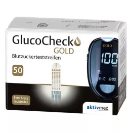 GLUCOCHECK GOLD Blodsukkerteststrimler, 50 stk