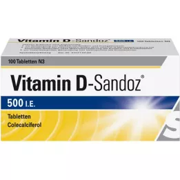VITAMIN D SANDOZ 500 IE tabletter, 100 stk