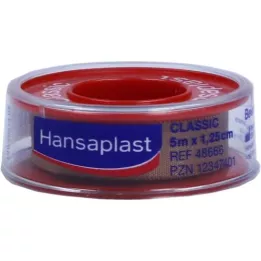 HANSAPLAST Fixierpfl.Classic 1,25 cmx5 m tryk, 1 stk