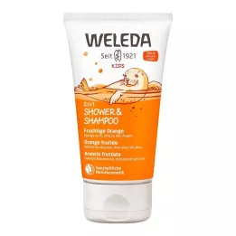 WELEDA Børne 2i1 bruser &amp; Shampoo frugtagtig appelsin, 150 ml