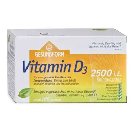 Sund form vitamin D3 2.500 Dvs.Vega-hætter (100 stk.)