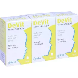 DEVIT Dråber 2400 IE/ml orale dråber, 3X10 ml