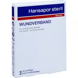 HANSAPOR steril sårforbinding 6x7 cm, 3 stk