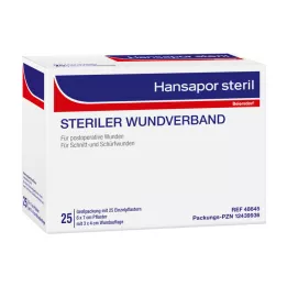 HANSAPOR steril sårforbinding 6x7 cm, 25 stk