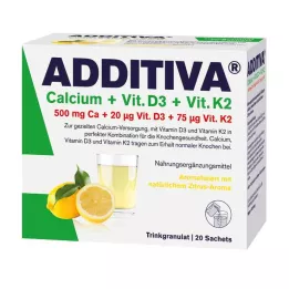 ADDITIVA Calcium+D3+K2 granulat, 20 stk