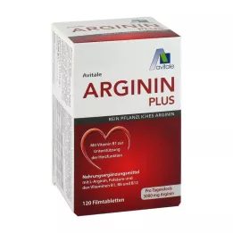 ARGININ PLUS Vitamin B1+B6+B12+Folsyre filmovertrukne tabletter, 120 stk