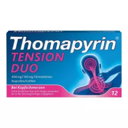 THOMAPYRIN TENSION DUO 400 mg/100 mg filmovertrukne tabletter, 12 stk