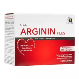 ARGININ PLUS Vitamin B1+B6+B12+Folsyre filmovertrukne tabletter, 240 stk