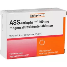 ASS-ratiopharm 100 mg mavesafttabletter, 100 stk