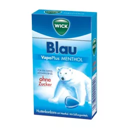 WICK BLAU Mentholbolsjer uden sukker Clickbox, 46 g