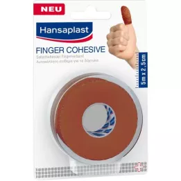 HANSAPLAST Fingerstik selvklæbende 2,5 cmx5 m skind, 1 stk
