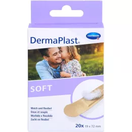 DERMAPLAST SOFT Gipslister 19x72 mm, 20 stk