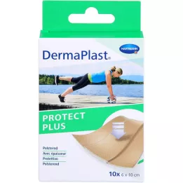 DERMAPLAST PROTECT PLUS Sårplaster 6x10 cm, 10 stk