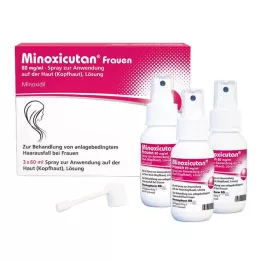 MINOXICUTAN Kvinder 20 mg/ml spray, 3X60 ml