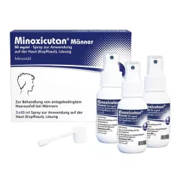 MINOXICUTAN Mænd 50 mg/ml Spray, 3X60 ml