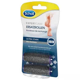 SCHOLL Fløjlsglatte Pedi-erstatningsruller ultra stærke, 2 stk