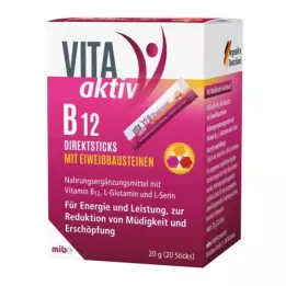 VITA AKTIV B12 direkte sticks med proteinbyggesten, 20 stk