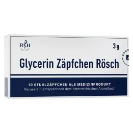 Glycerinstikpiller Rösch 3 g mod forstoppelse, 10 stk