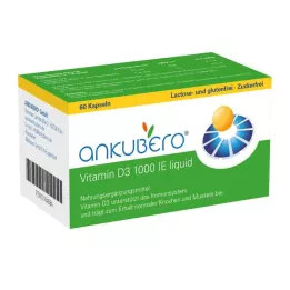 ANKUBERO Vitamin D3 1000 IE flydende kapsler, 60 stk