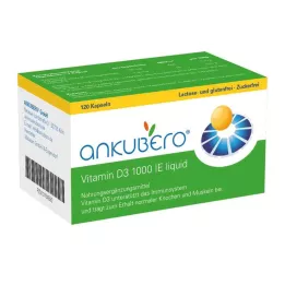 ANKUBERO Vitamin D3 1000 IE flydende kapsler, 120 stk