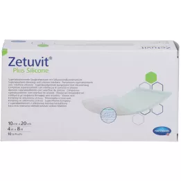 ZETUVIT Plus silikone steril 10x20 cm, 10 stk