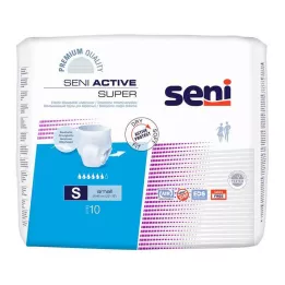 SENI Active Super Incontinence Briefs Engangs S, 10 stk