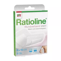 RATIOLINE Sårforbinding 10x8 cm steril, 5 stk
