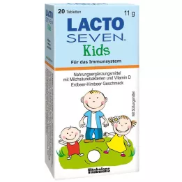 LACTO SEVEN Tabletter med jordbær-hindbærsmag til børn, 20 stk