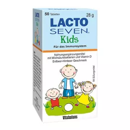 LACTO SEVEN Tabletter med jordbær-hindbærsmag til børn, 50 stk