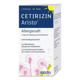 CETIRIZIN Aristo Allergy Sirup 1 mg/ml Opløsning til oral brug, 75 ml