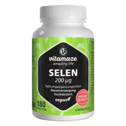 SELEN 200 µg højdosis veganske tabletter, 180 stk