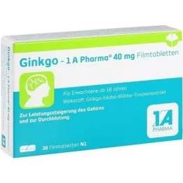GINKGO-1A Pharma 40 mg filmovertrukne tabletter, 30 stk