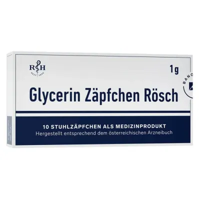 Glycerinstikpiller Rösch 1 g mod forstoppelse, 10 stk
