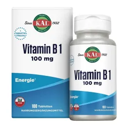 Vitamin B1 Thiamin 100 mg tabletter, 100 stk